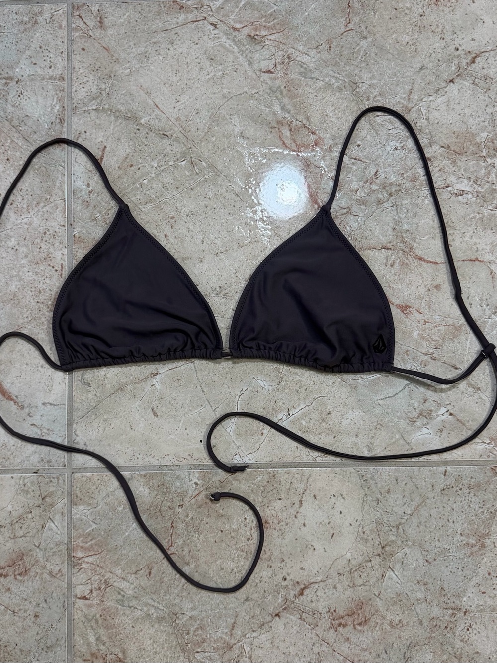 Volcom Ash Purple Triangle String Bikini Top